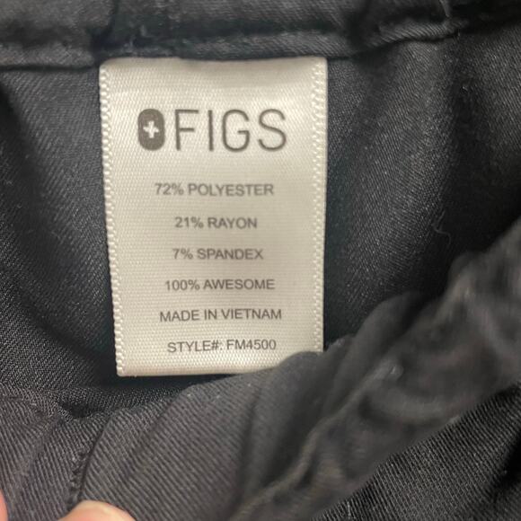 Figs Pisco Mens Black Scrub Pants Size Small Technical Collection Healthcare - Picture 3 of 4